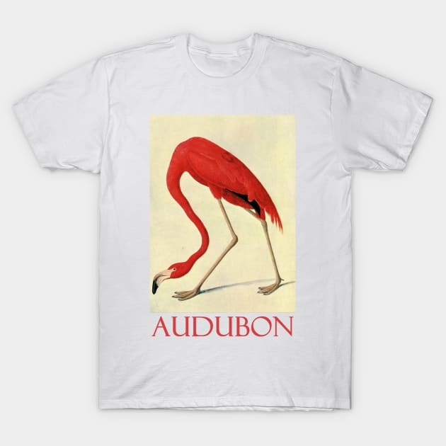 Flamingo by John James Audubon T-Shirt by Naves